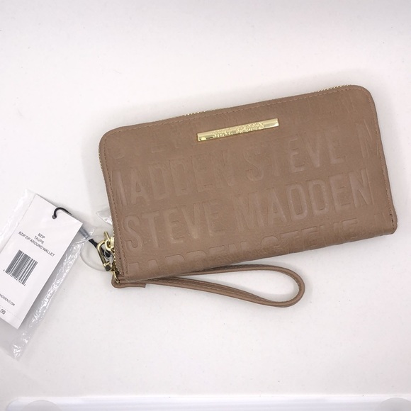 Steve Madden Zip around logo Wallet taupe - Picture 16 of 16